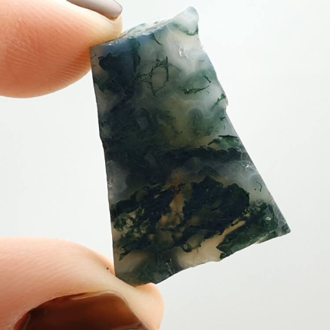 Agate mossy cut raw 25x18 mm no 79 Agate mossy cut raw 25x18 mm no 79