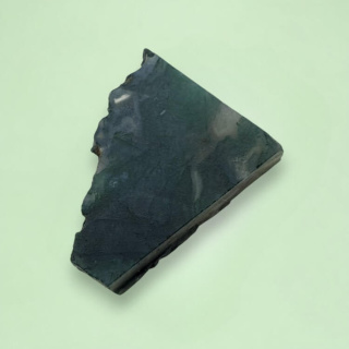 Agate mossy cut raw 25x19 mm No 58