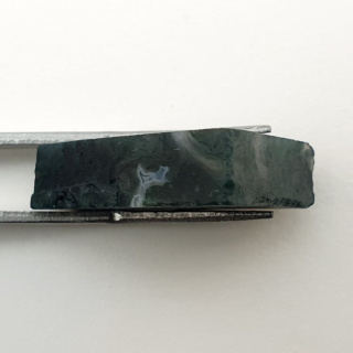 Agate mossy cut raw 25x19 mm No 58