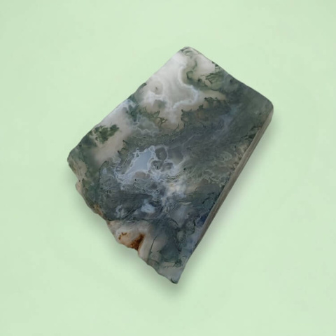 Agate mossy cut raw 25x21 mm no 48 Agate mossy cut raw 25x21 mm no 48