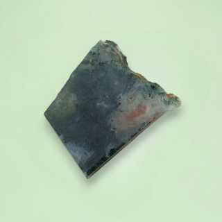 Agate mossy cut raw 25x23 mm No 69