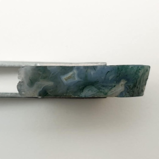 Agate mossy cut raw 26x18 mm no 80