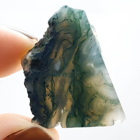 Moss agate cut raw 26x18 mm no 80 Moss agate cut raw 26x18 mm no 80