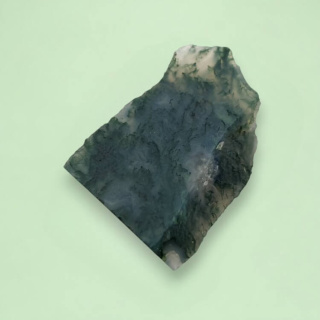 Agate mossy cut raw 26x20 mm no 84