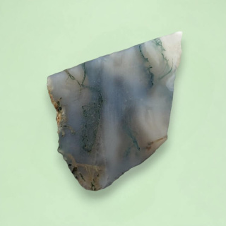 Agate mossy cut raw 26x22 mm No 74