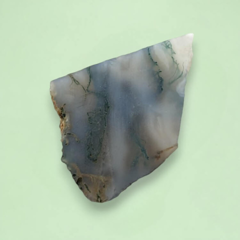 Moss agate cut raw 26x22 mm No 74 Moss agate cut raw 26x22 mm No 74