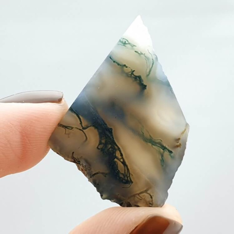 Moss agate cut raw 26x22 mm No 74 Moss agate cut raw 26x22 mm No 74