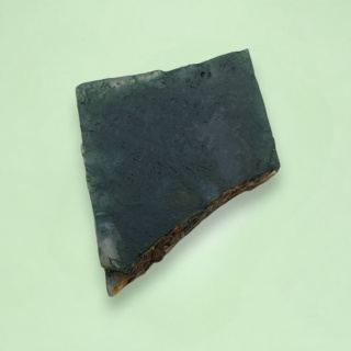 Agate mossy cut raw 26x24 mm no. 31