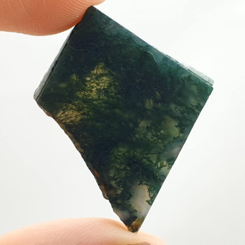 Moss agate cut raw 26x24 mm no 31