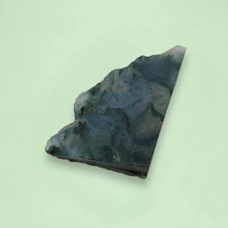 Agate mossy cut raw 27x20 mm No 20