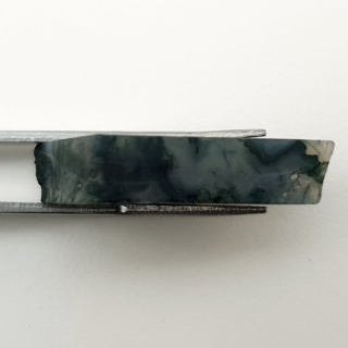 Agate mossy cut raw 27x20 mm No 20