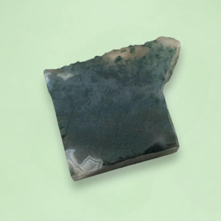 Agate mossy cut raw 27x23 mm no 32