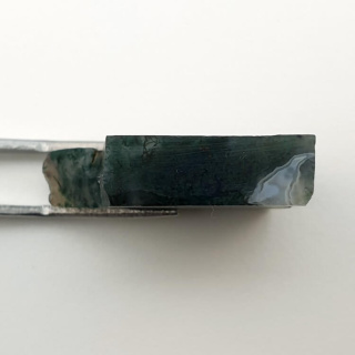 Agate mossy cut raw 27x23 mm no 32