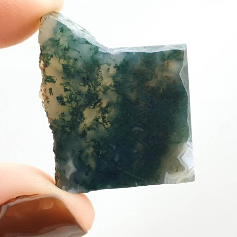Agate mossy cut raw 27x23 mm no 32