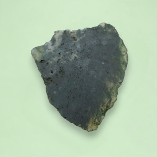 Agate mossy cut raw 27x23 mm no 43