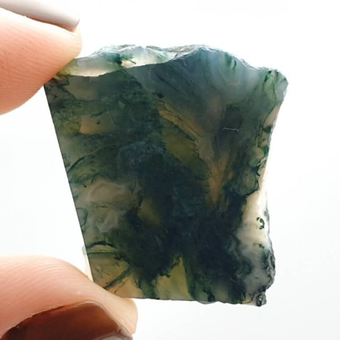 Moss agate cut raw 27x24 mm no 52 Moss agate cut raw 27x24 mm no 52