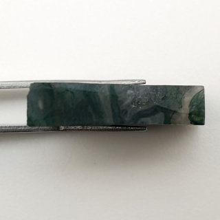 Agate mossy cut raw 28x20 mm no 10