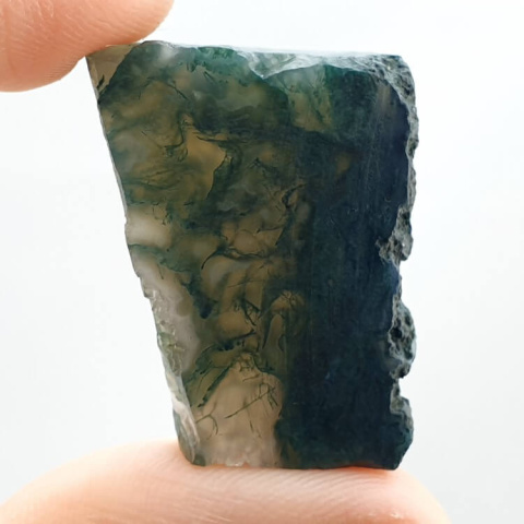 Moss agate cut raw 28x20 mm no 10 Moss agate cut raw 28x20 mm no 10