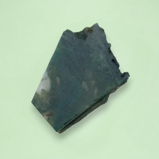 Agate mossy cut raw 28x22 mm no 77
