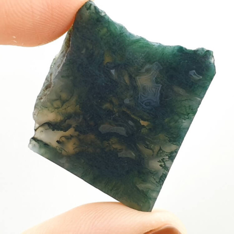 Moss agate cut raw 28x24 mm no 19 Moss agate cut raw 28x24 mm no 19