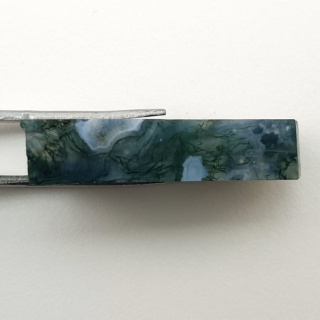 Agate mossy cut raw 29x17 mm no. 83