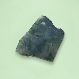 Agate mossy cut raw 29x24 mm No 59