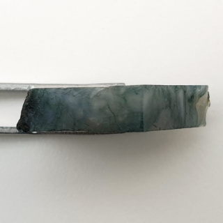 Agate mossy cut raw 29x24 mm No 59