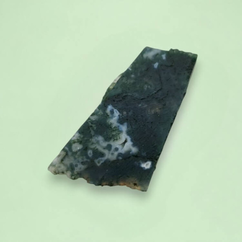 Agate mossy cut raw 30x20 mm No 18 Agate mossy cut raw 30x20 mm No 18