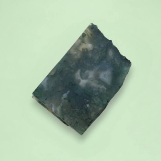 Agate mossy cut raw 30x21 mm no 62