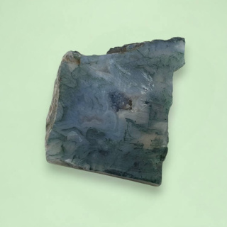 Agate mossy cut raw 30x27 mm no 24