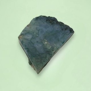 Agate mossy cut raw 31x22 mm No 3