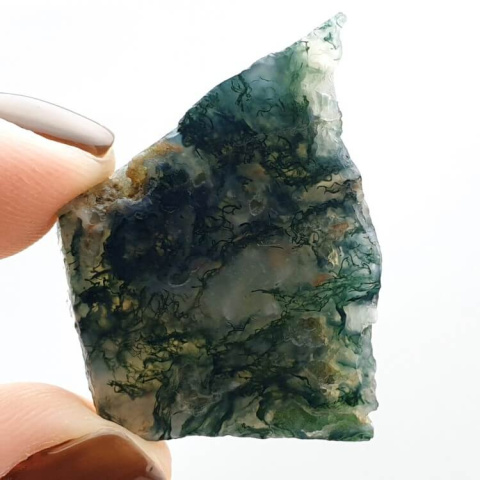 Moss agate cut raw 31x23 mm no 85 Moss agate cut raw 31x23 mm no 85