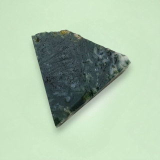 Agate mossy cut raw 31x28 mm no. 37