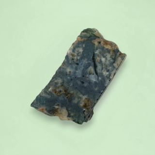 Agate mossy cut raw 32x17 mm No 9