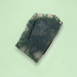 Agate mossy cut raw 32x19 mm No 42