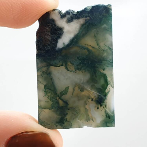 Agate mossy cut raw 32x20 mm No 51 Agate mossy cut raw 32x20 mm No 51