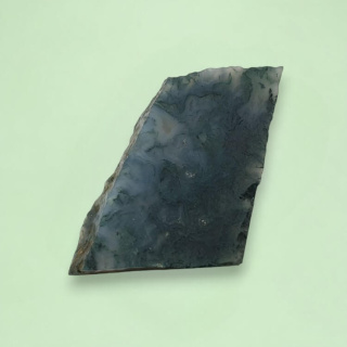 Agate mossy cut raw 32x26 mm No 25