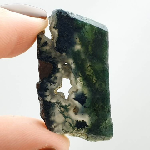 Moss agate cut raw 34x18 mm no 39 Moss agate cut raw 34x18 mm no 39