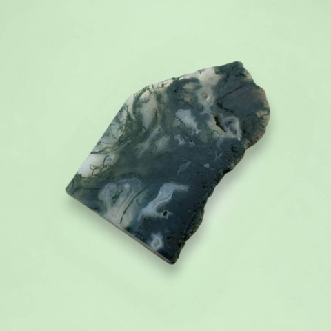 Agate mossy cut raw 34x21 mm No 49 Agate mossy cut raw 34x21 mm No 49