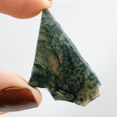 Agat mszysty cięty surowy 35x21 mm nr 55 Agat mszysty cięty surowy 35x21 mm nr 55