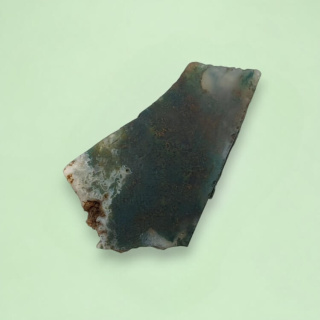 Agate mossy cut raw 36x22 mm no 27