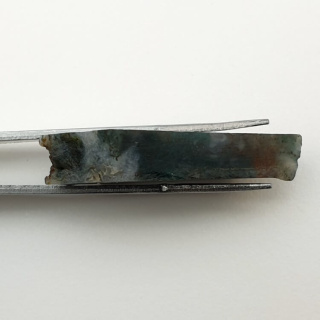 Agate mossy cut raw 36x22 mm no 27