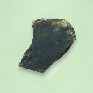 Moss agate cut raw 36x26 mm No 65