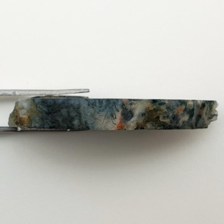 Moss agate cut raw 46x27 mm No 8