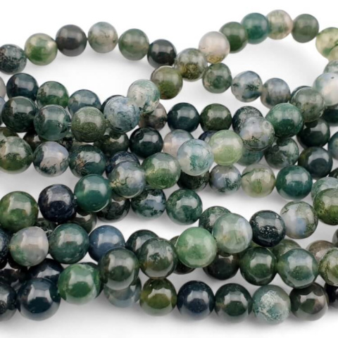 Agate mossy sphere 8 mm 10 pcs Agate mossy sphere 8 mm 10 pcs