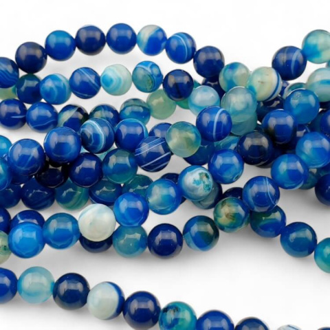 Blue agate ball 8 mm 10 pcs Blue agate ball 8 mm 10 pcs