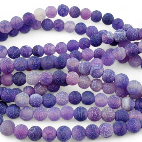 Agate weathered purple ball 8 mm strand Agate weathered purple ball 8 mm strand