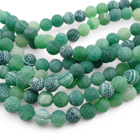 Agate weathered green ball 8 mm strand Agate weathered green ball 8 mm strand