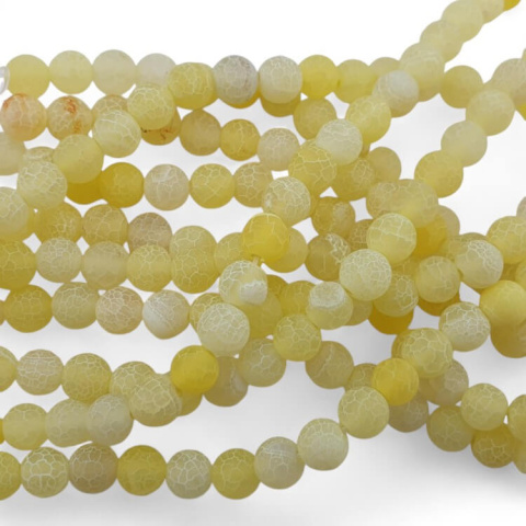 Agate etched yellow sphere 8 mm 10 pcs Agate etched yellow sphere 8 mm 10 pcs