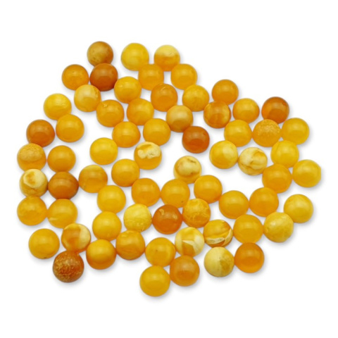 Baltic amber milky cabochon fi 6 mm 1 pc Baltic amber milky cabochon fi 6 mm 1 pc